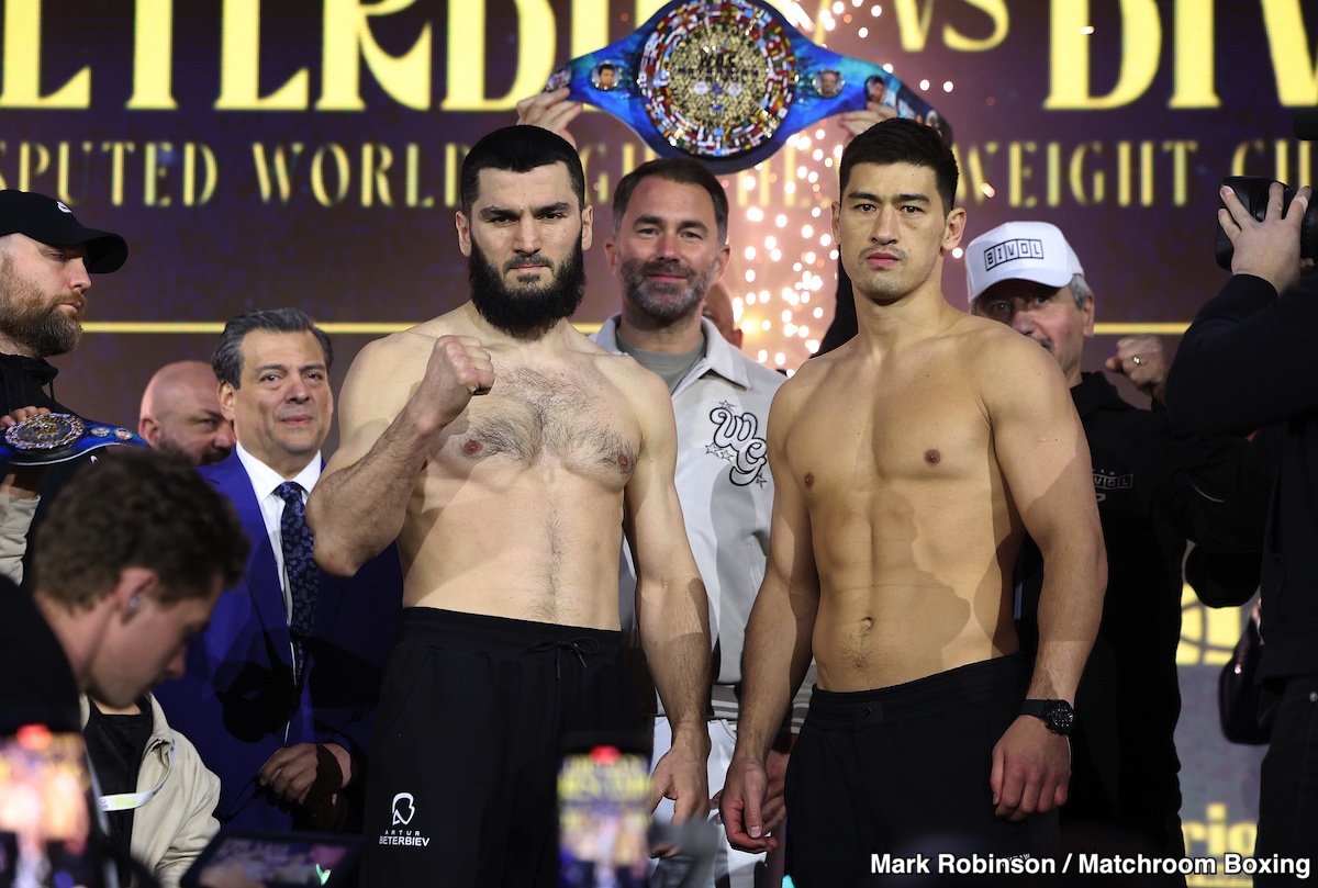 Image: Artir Beterbiev 175 vs Dmitry Bivol 174.1 - weight results for Saturday