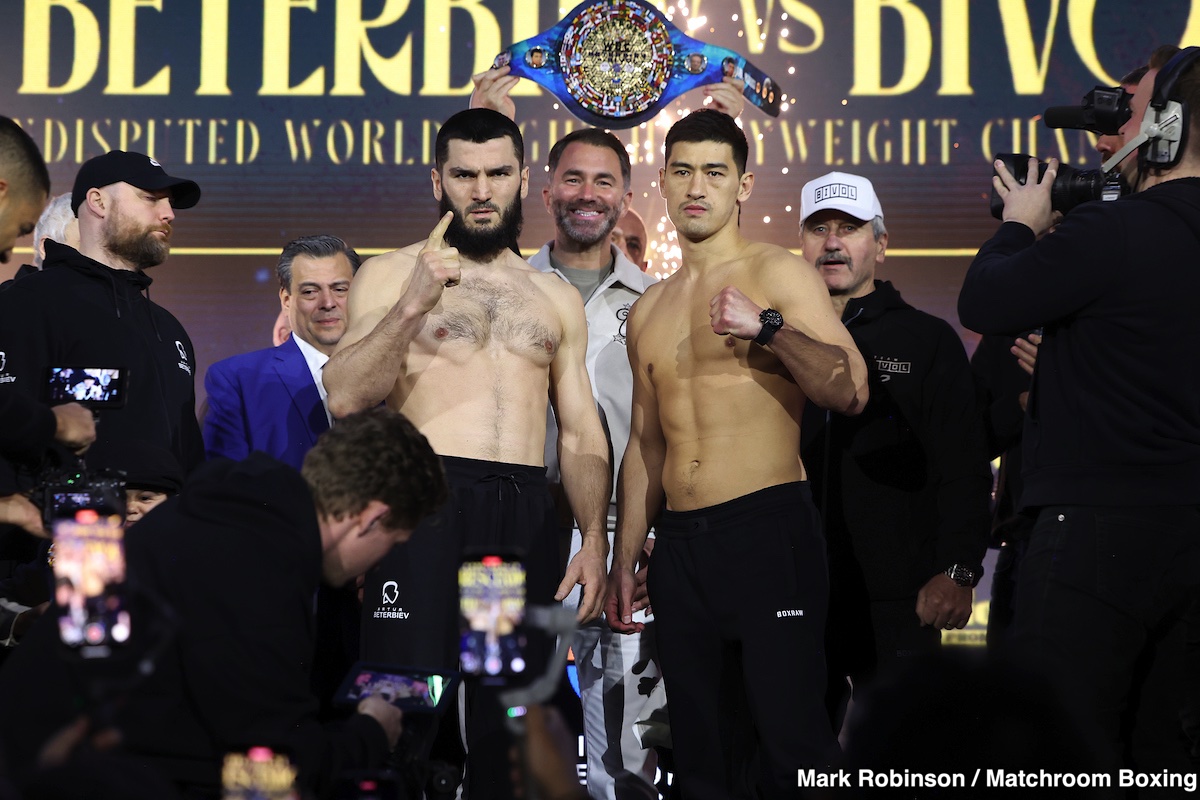 Image: Artir Beterbiev 175 vs Dmitry Bivol 174.1 - weight results for Saturday